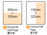 Half page advertisement 2 issues